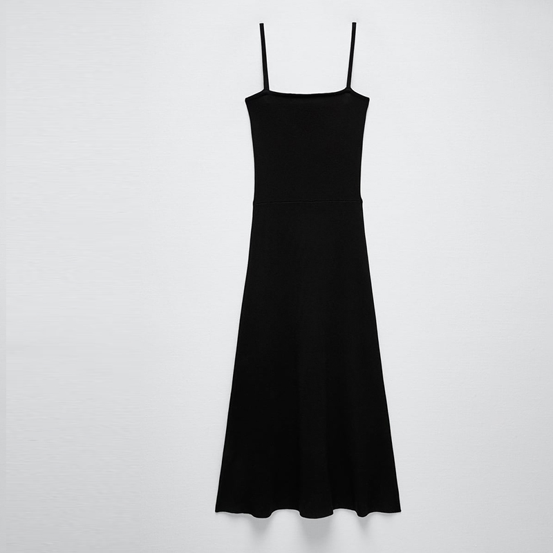 strappy knitted dress