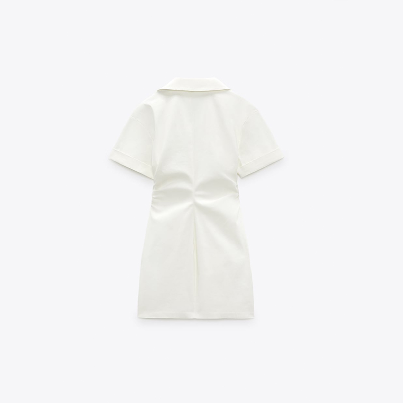 STRETCHY LINEN BLEND DRESS