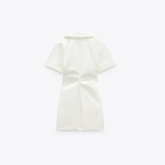 STRETCHY LINEN BLEND DRESS