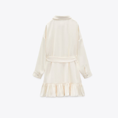 Layered embellished silk-satin dress