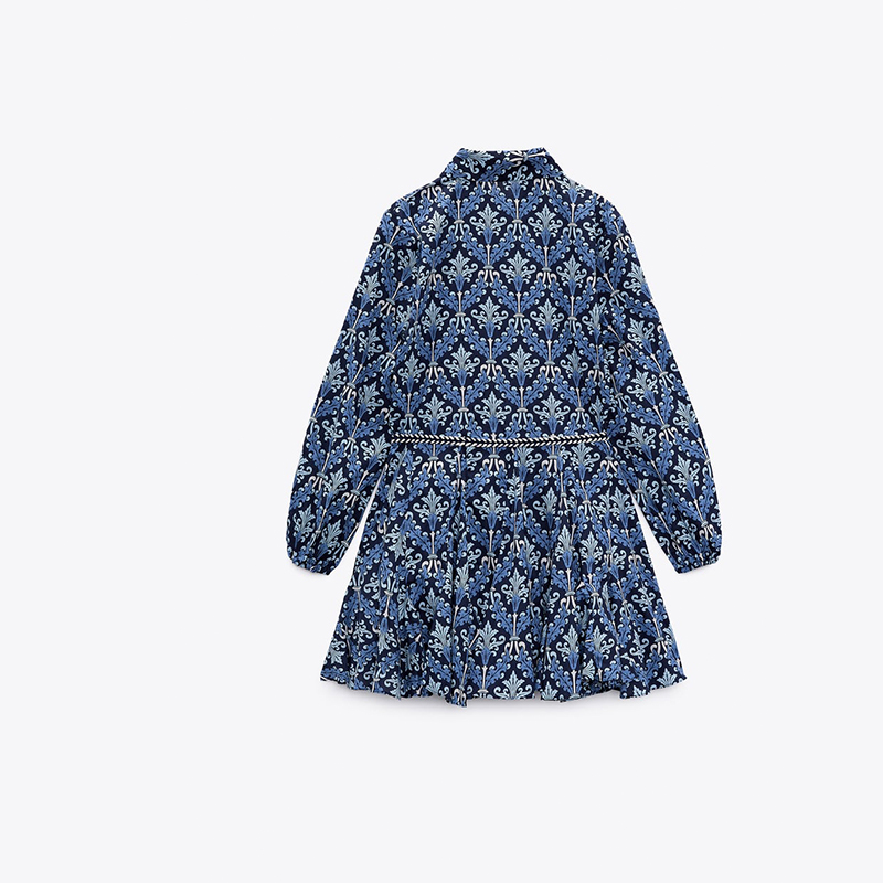 printed mini dress