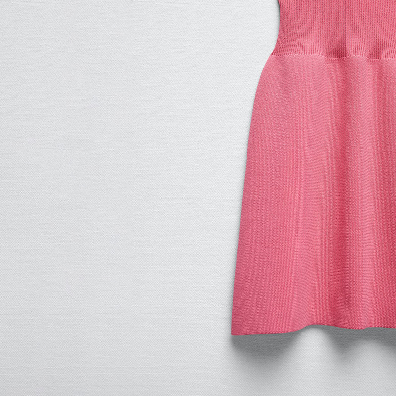 chain-strap knitted dress