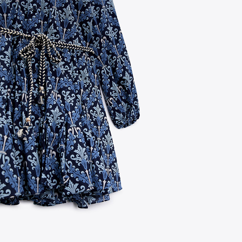 printed mini dress