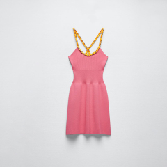 chain-strap knitted dress