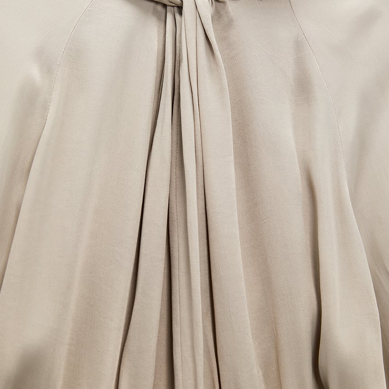Knotted silk-satin dress