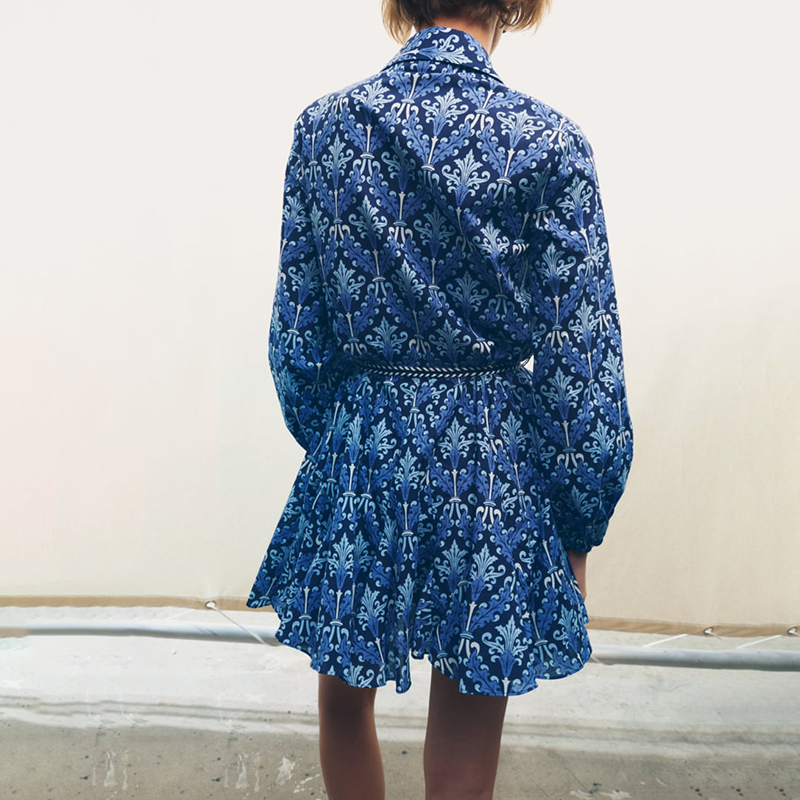 printed mini dress