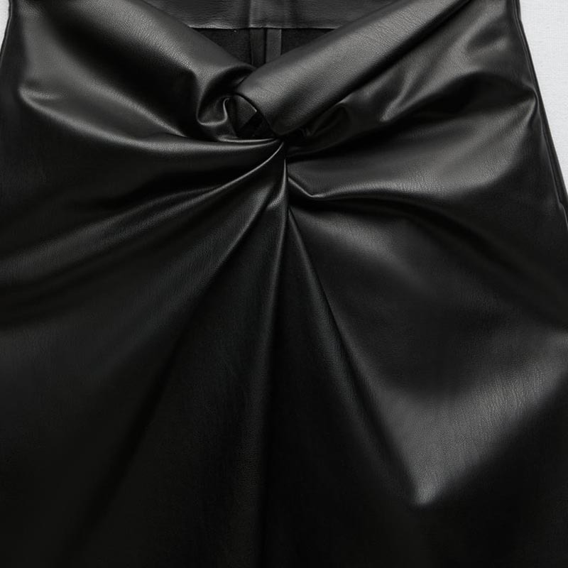 Faux Leather Midi Skirt
