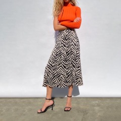 draped animal print dress