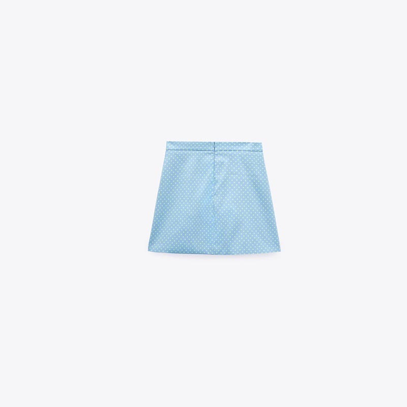 polka dot mini skirt