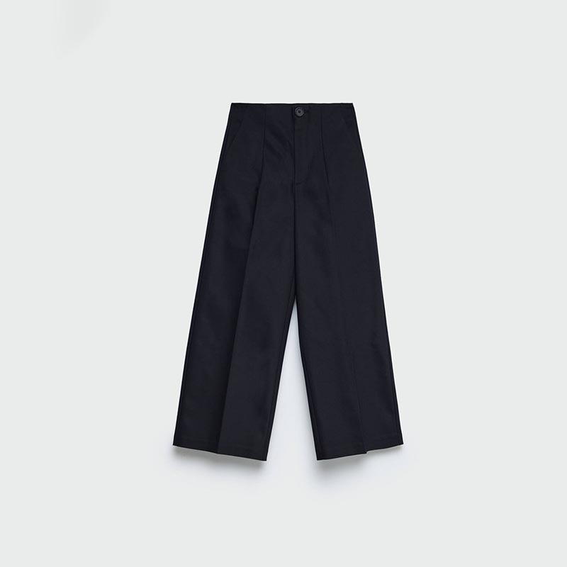 Formal wide tube cropped trousers