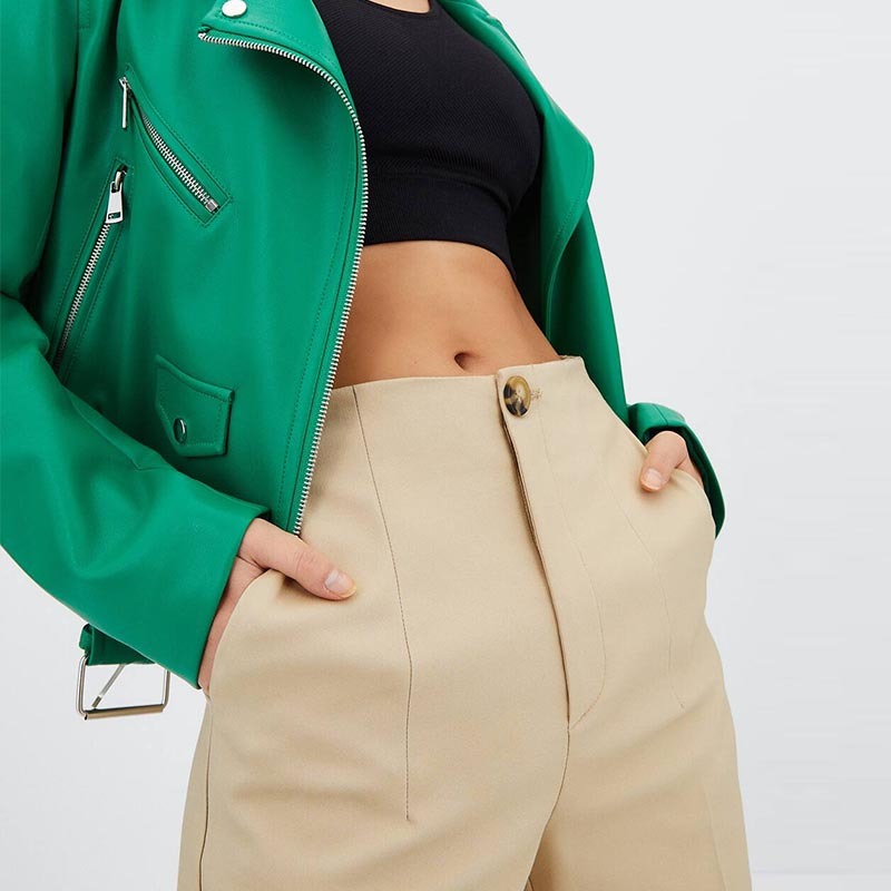 Formal wide tube cropped trousers