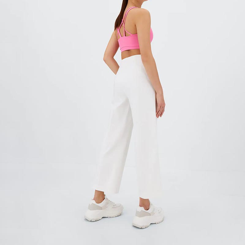 Formal wide tube cropped trousers