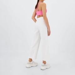 Formal wide tube cropped trousers