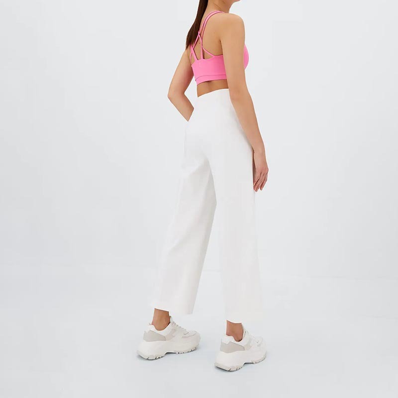 Formal wide tube cropped trousers