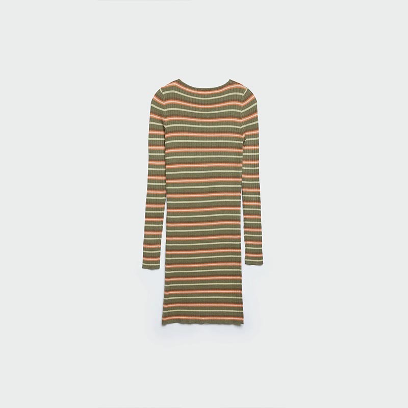 cutout striped dress