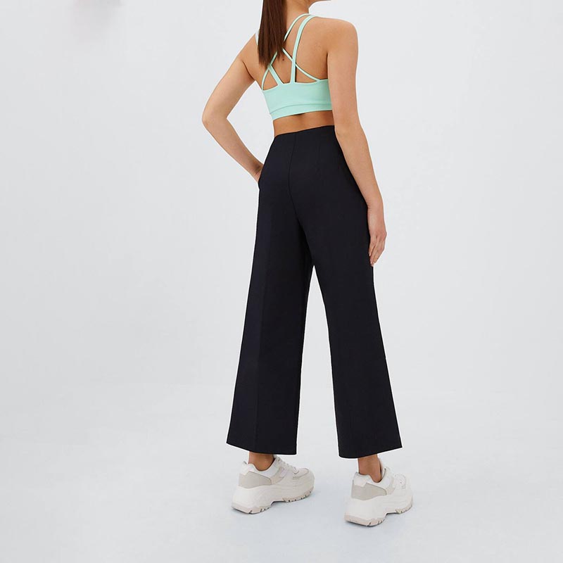 Formal wide tube cropped trousers