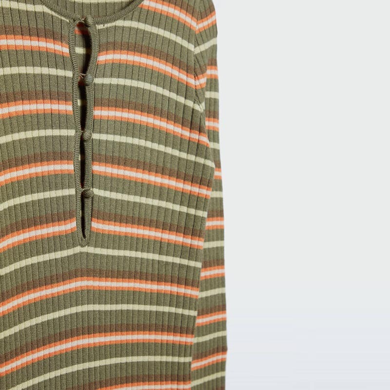 cutout striped dress