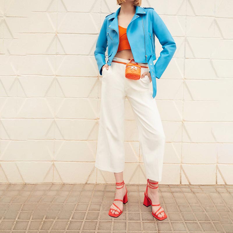 Formal wide tube cropped trousers