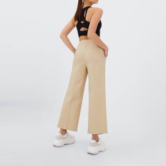 Formal wide tube cropped trousers