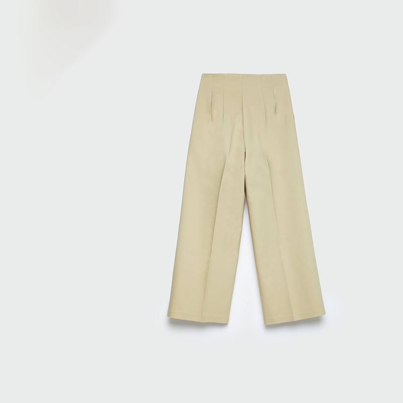 Formal wide tube cropped trousers