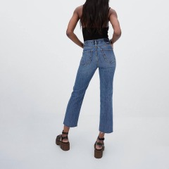 straight leg cropped jeans