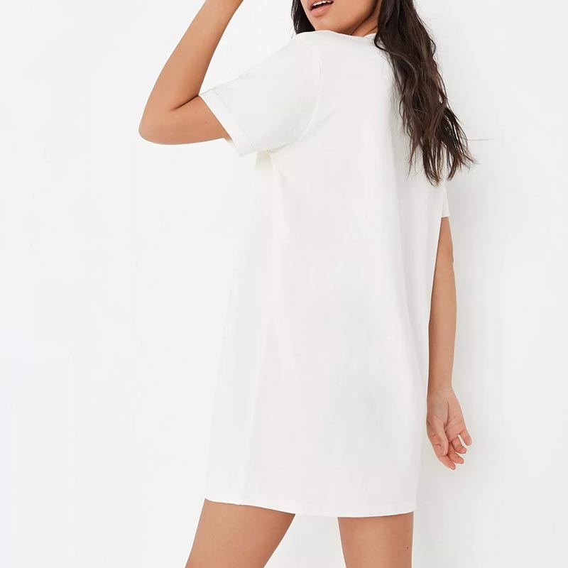 blue basic t shirt dress