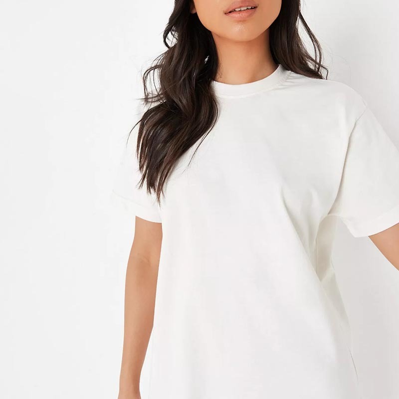 blue basic t shirt dress