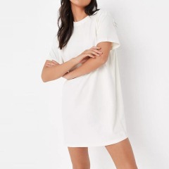 blue basic t shirt dress