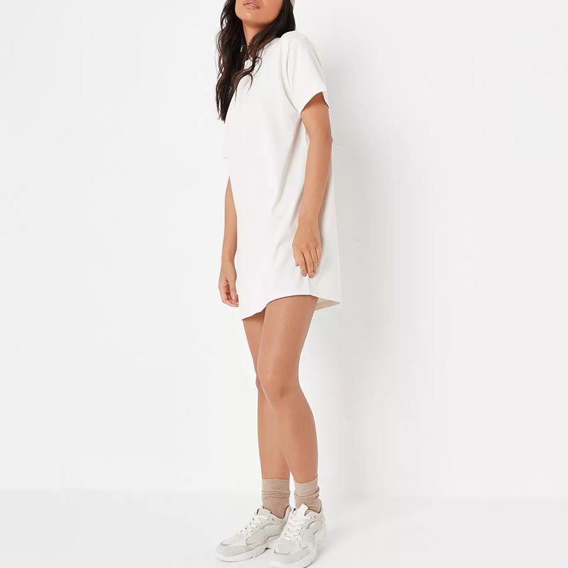 blue basic t shirt dress