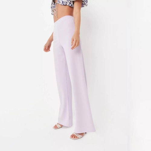 lilac co ord tailored jersey wide leg trousers