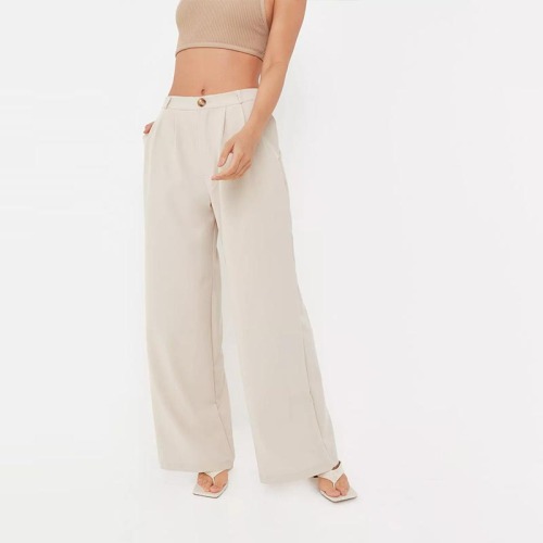 stone pleat front grandad trousers