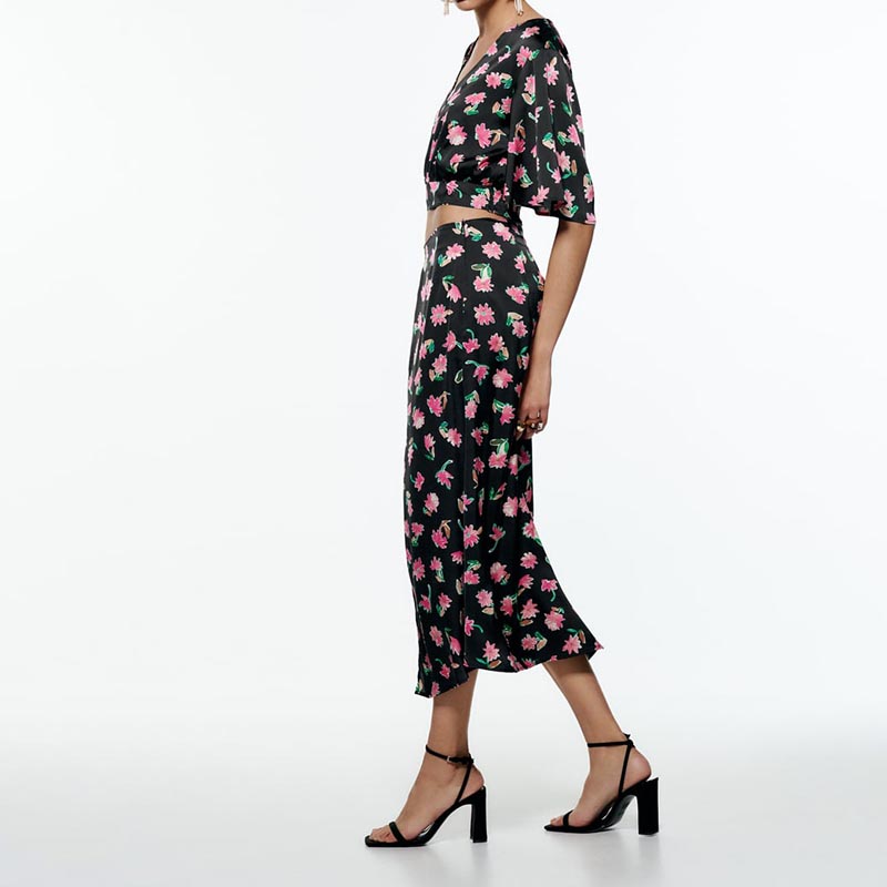 floral print short shirt