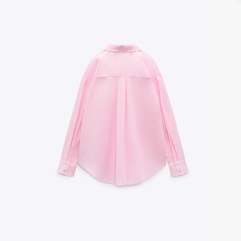 poplin shirt with patch pockets