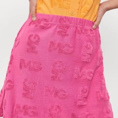 pink co ord mg embossed mini skirt