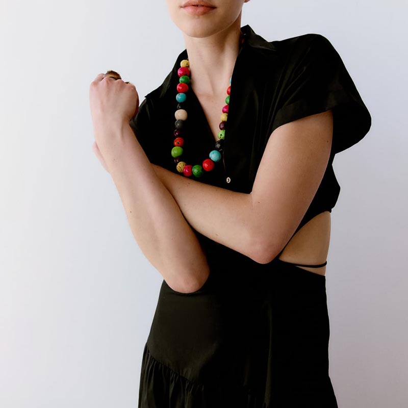 cutout poplin dress