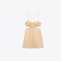 split design linen dress