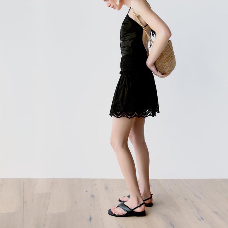 Embroidered Mini Dress