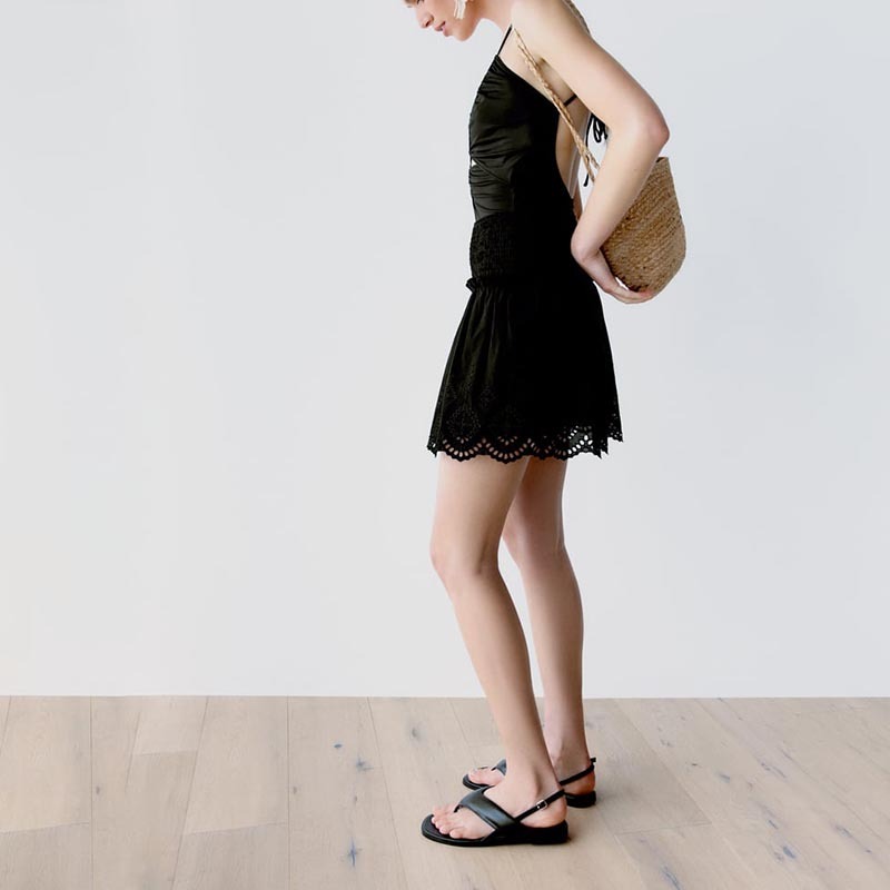 Embroidered Mini Dress
