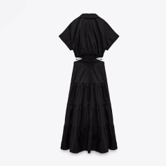 cutout poplin dress