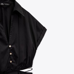 cutout poplin dress