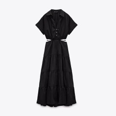 cutout poplin dress