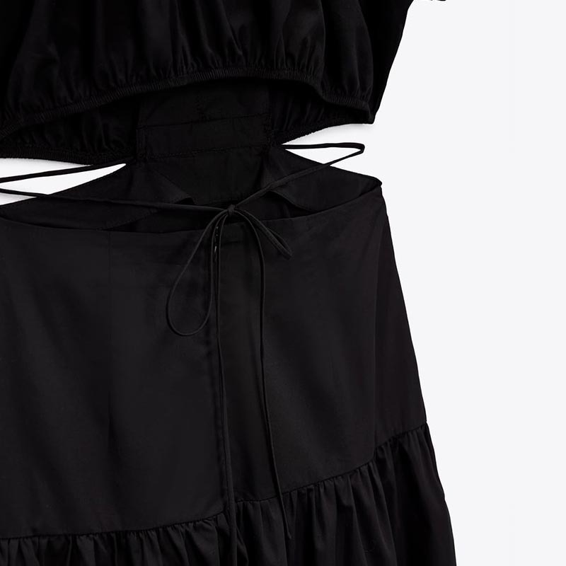 cutout poplin dress