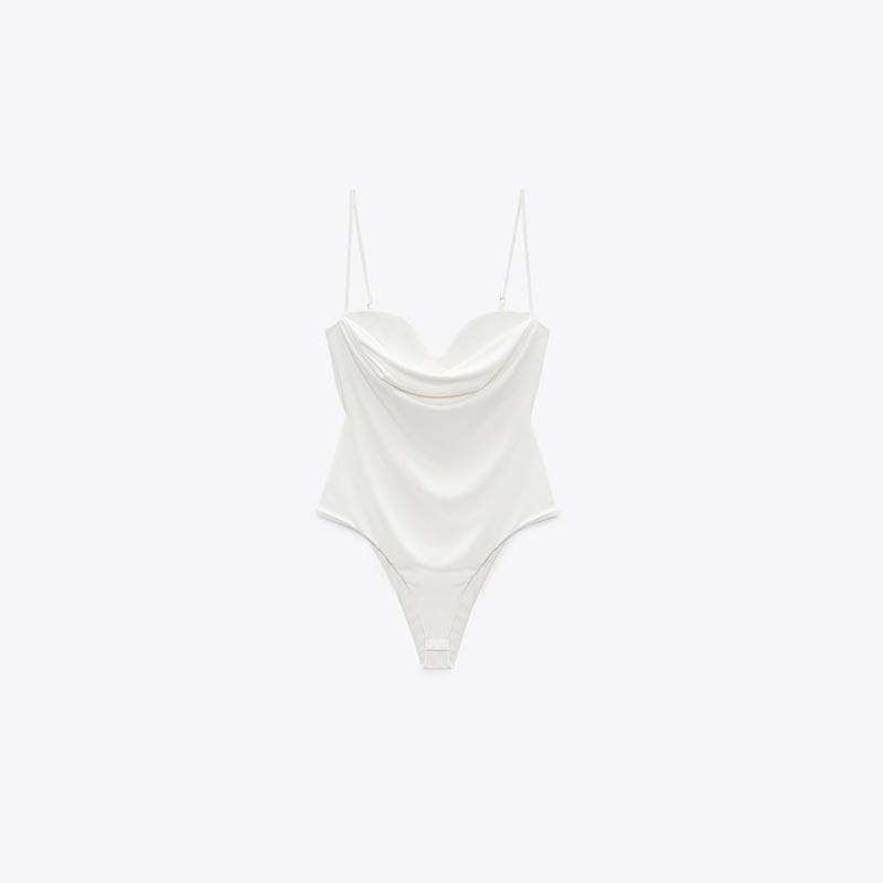 pleated bodysuit