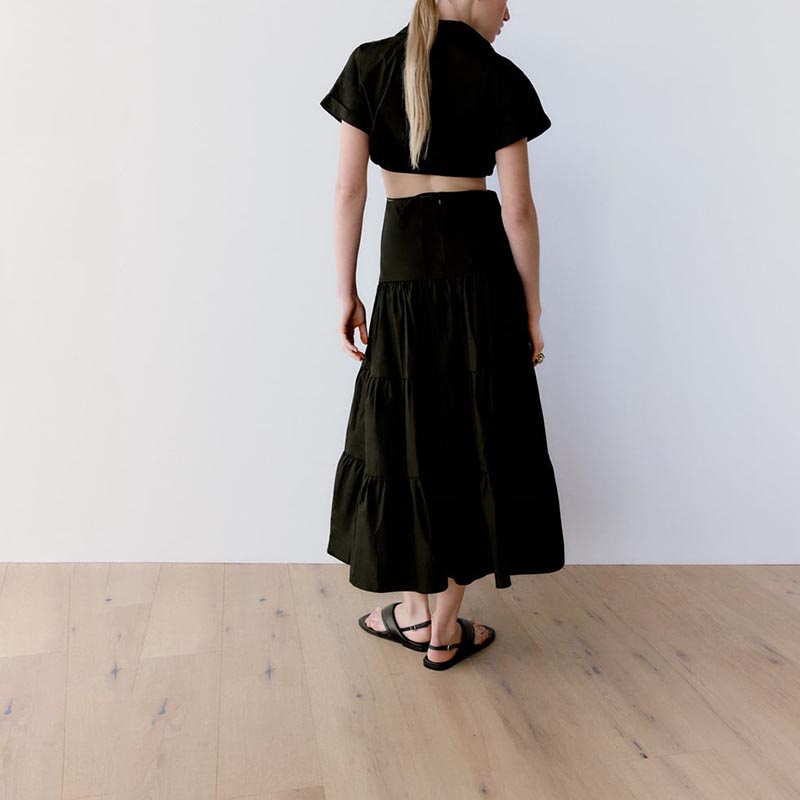 cutout poplin dress