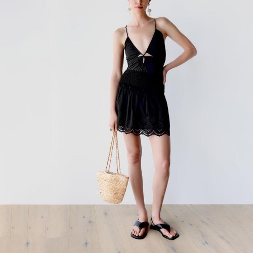 Embroidered Mini Dress