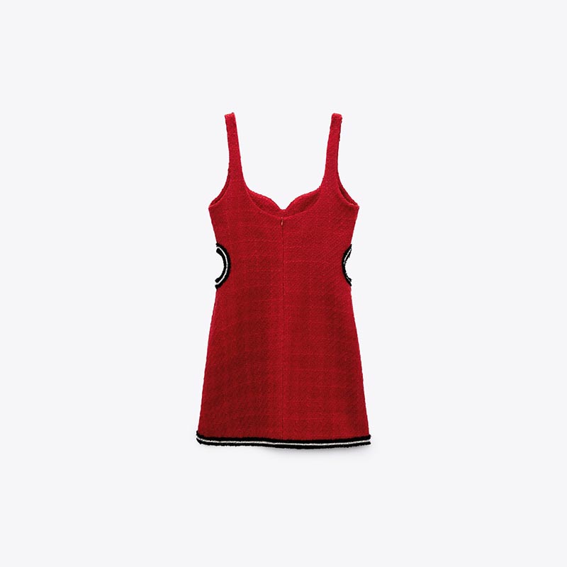 TEXTURED CUT-OUT DRESS