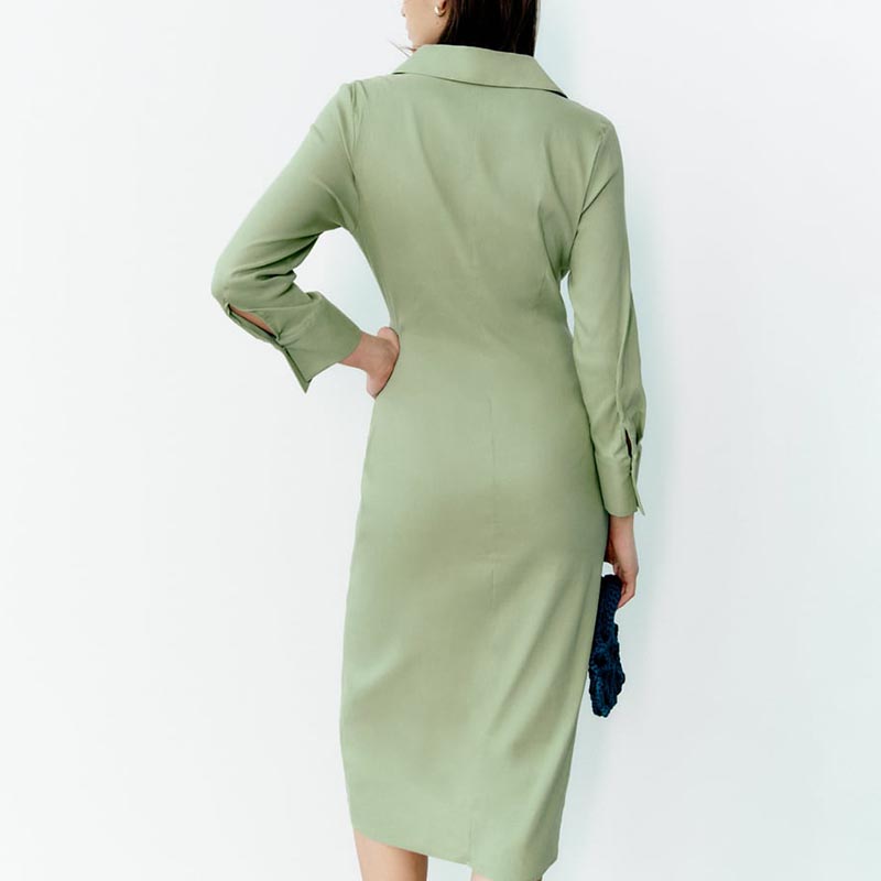 ruched shirt dress