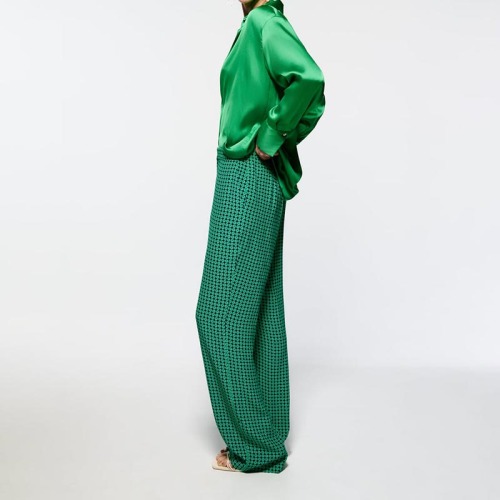geometric print trousers