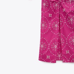 cutout embroidered skirt