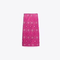 cutout embroidered skirt